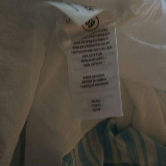 Rails Sandy Dress Linen Blend Striped Ruffle Mini in Laguna Stripe Size S - Picture 9 of 9